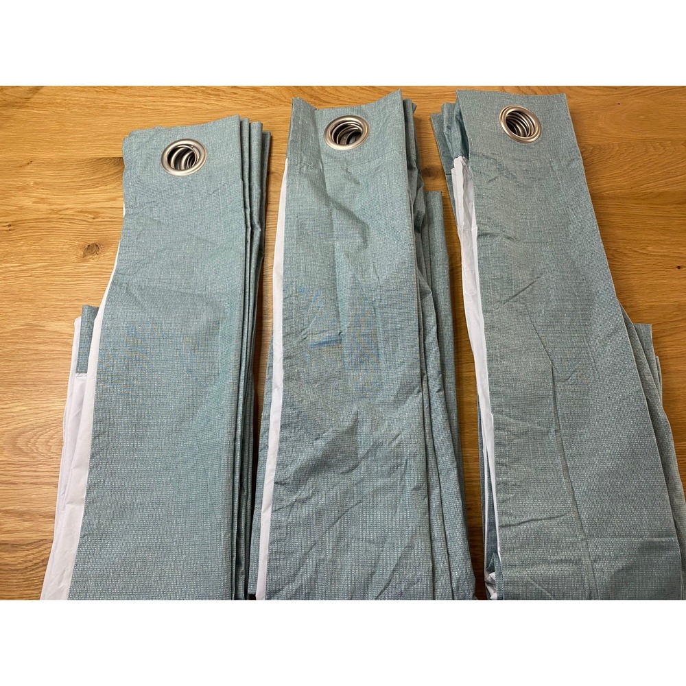 Sun Zero Grommet Top Curtain Window‎ Panels 40X63" Green Lot Of 3 Panels
